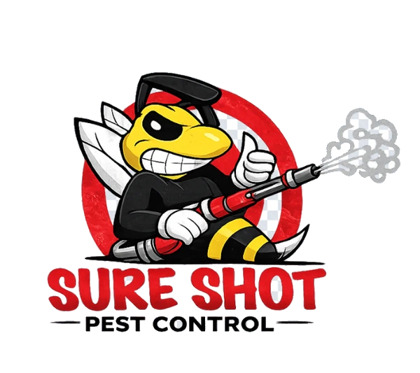 Sure Shot Pest Control circular emblem